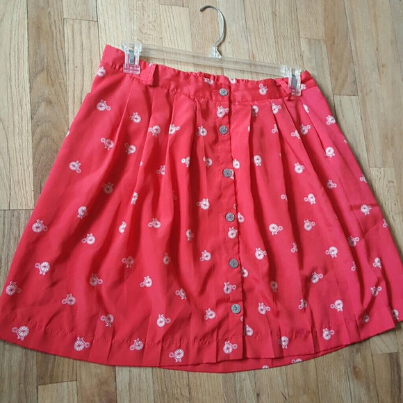 Xhilaration Dresses & Skirts - Novalty Vintage Bicycle Skirt  Amaranth Red XL